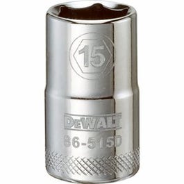 Metric Shallow Socket, 6-Point, 1 2-In. Drive, 15mm For Sale