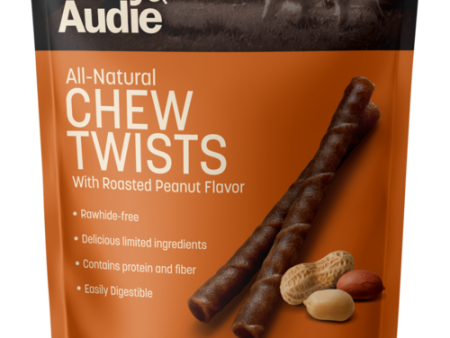 Andy & Audie All Natural Chew Twists with Roasted Peanut Flavor Dog Treats Cheap