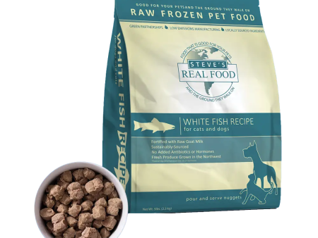 Steve s Real Food Frozen Raw Dog Food White Fish Recipe Online now